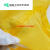 轻型耐酸碱防化服 黄色连体带帽防粉尘防护服化工喷漆工作服 XXL 黄色耐酸碱防化服XL