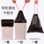 抽绳收口垃圾袋手提式办公穿绳50厨房大号圾圾桶塑料商用 手提3.5 平口增厚2.5克 45*50黑色 400只 加厚