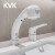 KVK原装抽拉双孔面盆水龙头km5171-6 5073L-6高配版白色 KM5171-6(普通款冷热管42cm)