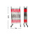 伸缩围栏可移动不锈钢工地施工围栏安全防护栏电力绝缘围栏幼儿园围挡 不锈钢片式伸缩围栏 不锈钢片型1.2*3米