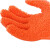 金固牢 颗粒防滑手套 虎口加固耐磨耐油 棉毛浸塑手套 橘色10双 KZS-737