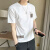 SEMIRHA2024新款夏季男士短袖t恤潮流帅气贴布圆领半袖衣服休闲男装体 白色 M
