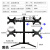 适用于定制沭露适用于定制32寸2屏4屏四屏双屏显示器支架旋转桌面液晶多屏幕上下落地 坚固者黑色0.8米4屏32寸加扩大板 用于32寸
