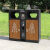 户外垃圾桶不锈钢分类果皮箱景区公园街道室外分类双桶垃圾箱 豪华塑木单桶