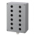 KEOLEA 金属按钮开关控制盒 防水铸铝按钮盒 7孔（双排）220X140X80mm