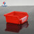和一可塑 塑料背挂式零件盒斜口物料盒五金工具盒元件盒螺丝收纳盒 3号红色190*105*75
