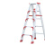 岘锋 铝合金梯子3米可折叠人字梯步梯加厚安全踏板登高爬楼工程梯子