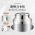 盛年 304不锈钢加厚密封桶茶叶罐花生油牛奶桶食用储油桶酒桶装米桶 304钢64L直径40高54cm
