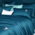 水星家纺 60S天丝绣花抗菌酒店宿舍四件套床单被套件纯棉被罩床上用品 国宝来袭-(海港蓝) 1.2米床