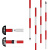创思艺标杆花杆测量红白标尺杆测量用花杆测绘2米/3米/5米铝合金测深杆 2米（抽式2节标杆） 