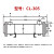瑞鉴宏 液压油散热器 循环水冷却器CL-307/308/411/415 列管式换热器 CL-305（内胆12根紫铜管） 