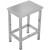 德银 操作凳304不锈钢塑面凳子椅子方凳梯形靠背阳台员工耐用流水线操作凳34*24*50