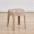 茶花北欧时尚圆凳塑料加厚凳子可叠放餐桌板凳家用椅子备用凳 浅棕色 高30CM矮款