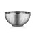 不锈钢碗防烫碗双层隔热碗不锈钢饭碗刻字食堂汤面碗 14CM百合碗(外径13.5CM) 小饭碗