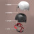 顾捷（GUJIE）3C认证头盔电动车摩托车头盔男女士电瓶车安全帽夏款半盔四季通用 象牙白-透明短镜