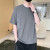 啄木鸟冰丝短袖运动t恤男士夏季印花冰感透气吸汗速干潮流户外运动男装 深灰 XL