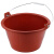 得豫工品 泥工瓦工小灰桶 建筑工地用牛筋桶 塑料桶 耐磨加厚水泥桶 15.5cm常规款红色带手提 一个价