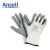 安思尔 Ansell 48-881手套劳保丁腈浸胶 防油耐酸碱耐磨防滑 12付/打 灰色 L码