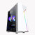 富士康台式主机箱游戏ATX侧透USB3.0水冷diy背走线 几何白色 官方标配