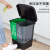 垃圾分类垃圾桶双桶商用大号厨房厨余带盖二合一户外三分类 40L三分类(厨余.其他.可回收)