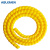 ABLEMEN 电线电缆螺旋缠绕管 线缆装饰防冻保护绕套管黄色 内径25mm 长5米