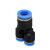 气管塑料快速插接头Y型三通变径PNY10-8/6-4/8-6/12-8 PW12-10 蓝色PNY10-6