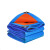 卡英 PVC篷布 防雨防水篷布 防晒防尘塑料布 4m*6m 180g/平 蓝桔色