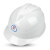 普达 大V型PE透气轻便型安全帽车间轻薄防撞帽安全帽 PEV-6004-1 白色-040068