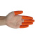 COFLYEE 源厂批发一次性防滑乳胶手指套橙色麻点橡胶无尘无粉手指套2个起发 L