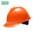 梅思安V-Gard-500ABS豪华超爱戴帽衬V型有孔安全帽施工建筑工地劳保防撞头盔橙色1顶