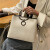 tushky2024新款包包女百搭大容量手提包软皮单肩斜挎包真皮时尚女包包潮 白色