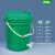 20升带水龙头塑料桶带开关户外洗手桶白色水桶带盖40斤奔新农 绿色 20L_绿色带龙头