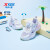 特步（XTEP）儿童童鞋女童夏季旋钮扣小童网孔休闲鞋 淡紫色/新白色 29码