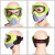 定制脸部防护面罩撞色运动面具pqb竞技战术防雾 黄绿配彩色镜片