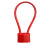 钢丝绳挂锁密码软锁头盔锁小号钥匙细长锁头锁具柜子柜门锁链条锁 红色总长28（3把钥匙）
