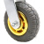ONEVAN高弹力轻音脚轮转向轮 工业重型平板车手推车轮橡胶轮 单配 8寸
