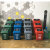 户外分类垃圾桶大号塑料商用带盖垃圾筒干湿垃圾其他垃圾可回收 40L双桶蓝色可回收灰色其他