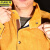 京洲实邦 黄拼皮带领长袖105厘米反穿衣 加厚牛皮耐高温电焊皮衣皮裤JZSB-9220