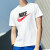 NIKE耐克短袖男士T恤 2024夏季新款运动跑步休闲圆领半袖透气舒适短袖 AR5005-100/红勾潮款/白色 XL