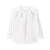 ROCOCO夏季新款气质荷叶领宽松显瘦简约百搭棉长袖衬衫上衣女 本白 S