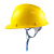 安力安全帽工地免费印字国标V型ABS建筑施工电力劳保加厚工人头盔定制 黄色