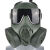 LISM定制M50仿真防毒面具模型 全脸防护面具真人cs水弹面罩防风面具 绿色墨色镜片(双风扇)
