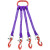吊装带软柔性吊带四腿一米1.5米2米5t4腿4股组合吊具两腿吊绳起重 两腿3吨1.5米