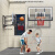 澳颜莱挂壁式家用挂墙儿童室内室外篮球板篮球框户外升降篮球架 PC护边篮板(121*81cm) 黑色篮圈