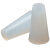 DYQT白色环保硅胶塞子橡胶堵头实心锥形漏试管软质瓶塞耐高温密封帽盖 0.8X2.5X1510个单