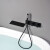 摩恩（MOEN）枪灰色暗装恒温浴缸水龙头浴室缸边式瀑布入墙 a黑色