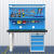 欧思泰 工作台重型钳工台电子维修桌实验室试验台流水线操作台 1.2米+双挂+四抽柜 