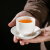 源淘窑 羊脂玉瓷茶杯垫杯托家用功夫茶垫陶瓷小茶托创意隔热茶道茶配件 羊脂玉杯垫B款6个装