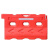 宽选工品 三孔PE塑料红色小水马 防撞分道隔离墩移动围栏 150*80cm