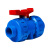 联塑（LESSO）双活接式球阀(PVC-U给水配件)蓝色 dn32